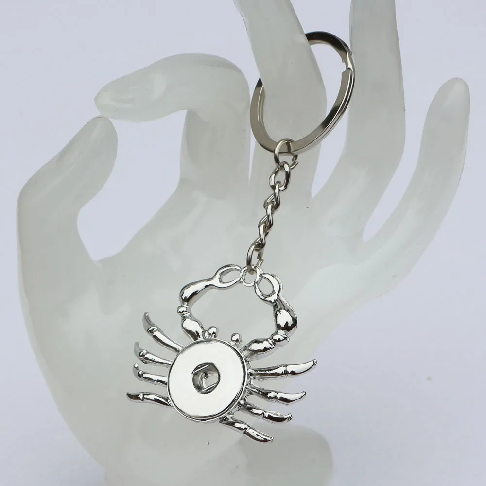 Новая мода форма краба кулон с кнопкой брелок 18 мм Металлическая пуговица