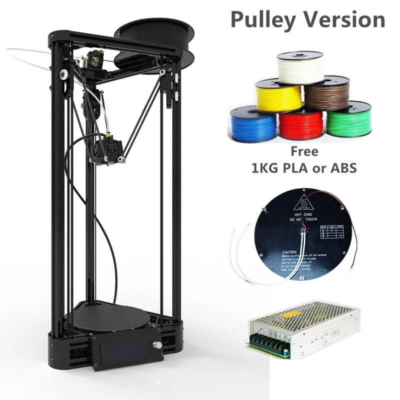 2016 Новые Diy 3d Металл Принтер большой Размер Печати принтер Коссель Дельта