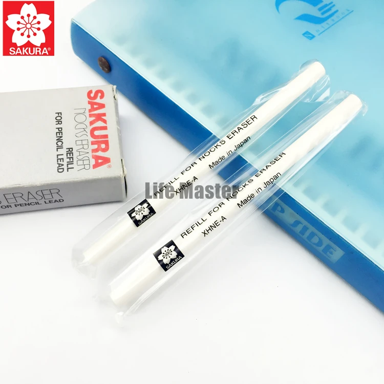 

LifeMaster Sakura Eraser Refill XHNE-A For Nocks Eraser 2pcs/lot 6.8*122mm Pencil Lead Rubber Refill School & Office Supplies