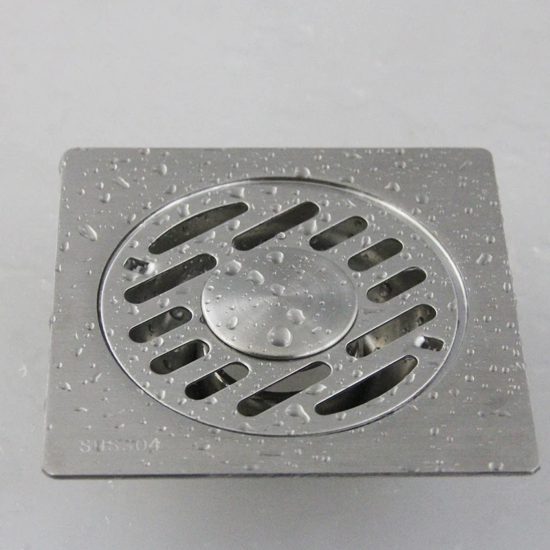 Оптовая и розничная продажа щетчатый Слив для ванной комнаты душа квадратный