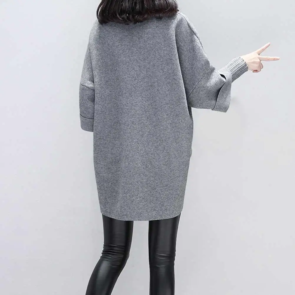 Женская осенне-зимняя повседневная Свободная куртка с длинными рукавами