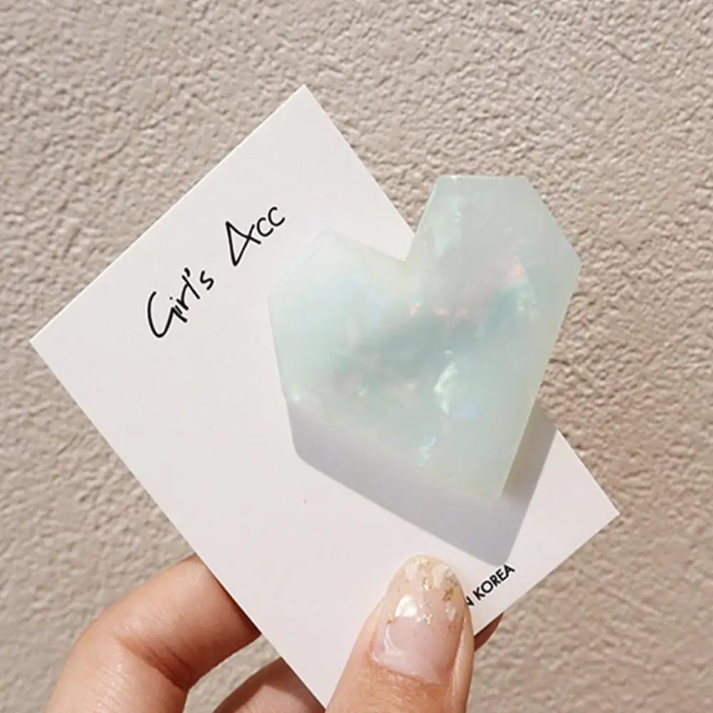 Mint Barrettes M MISM Новая мода Корея заколки для волос для женщин Смола Сердце Заколка-Утконос красивые заколки для волос девушки аксессуары для волос - Цвет: Mint Barrettes