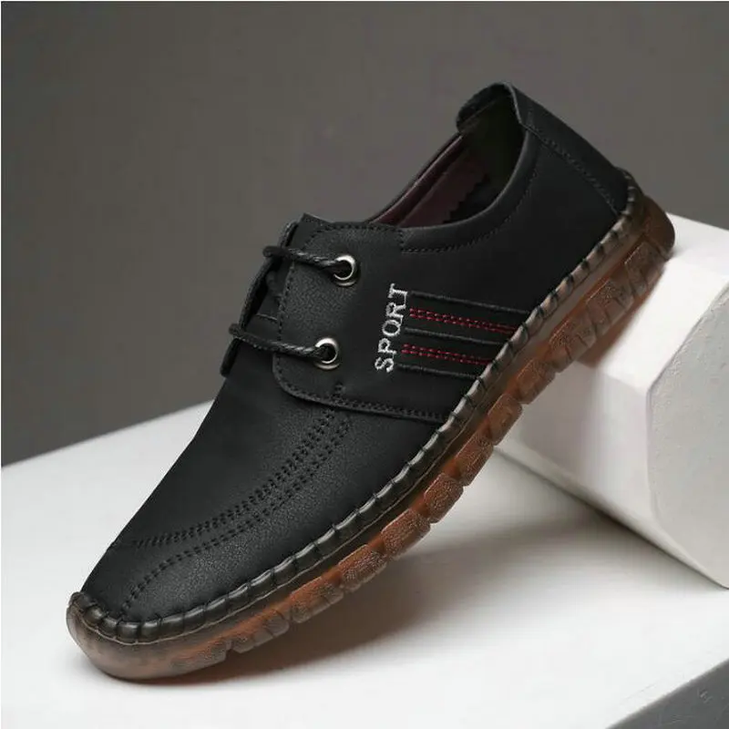 Мужские туфли ручной работы натуральная кожа без каблука классические