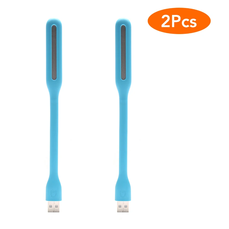 Новое прибытие Xiaomi Мини USB светильник гибкий съемный usb-вентилятор для Xiomi Redmi Портативный светодиодный светильник с переключателем Управление карман Размеры 5V 1,2 W - Цвет: 2pcs Blue Lights
