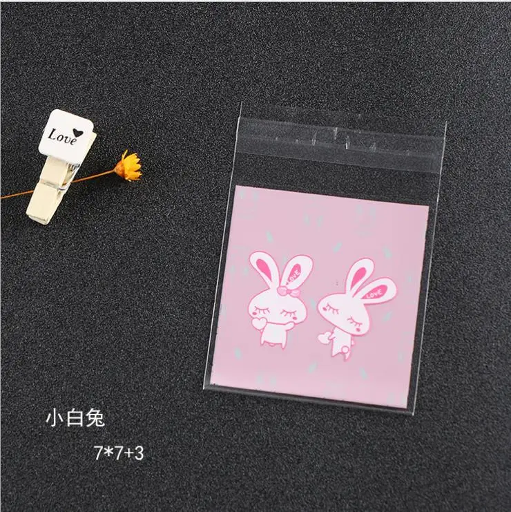 7*7cm cute mini cookie bags 100pcs Wedding Candy Bags Baby Party Supplies Decoration Mini Dessert | Дом и сад