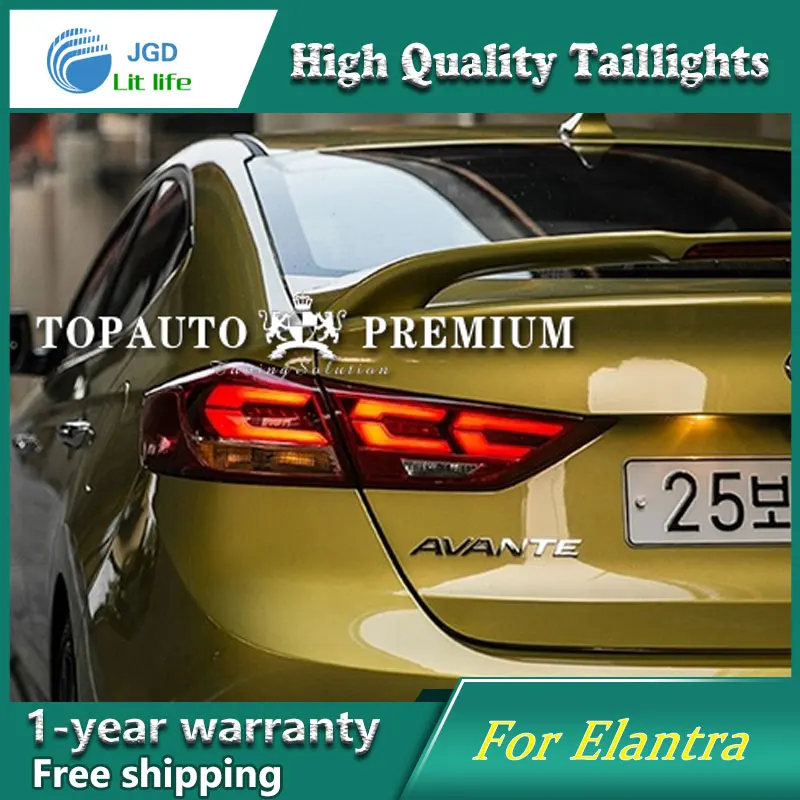 Автомобильный Стайлинг задние фонари чехол для задней фары Hyundai Elantra 2017 2018