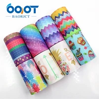 ooot baorjct 1801061 75mm 5yards flash color ribbons thermal transfer printed grosgrain wedding accessories diy handmade materia