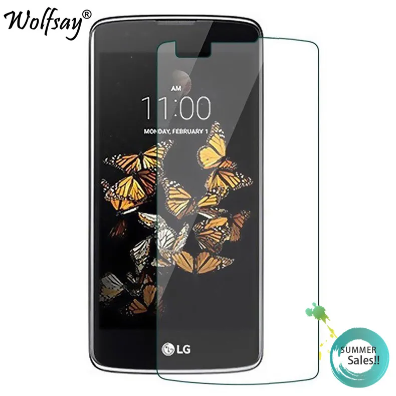 Защитное стекло для экрана LG K8 2 шт. закаленное защитная пленка K350 с защитой от