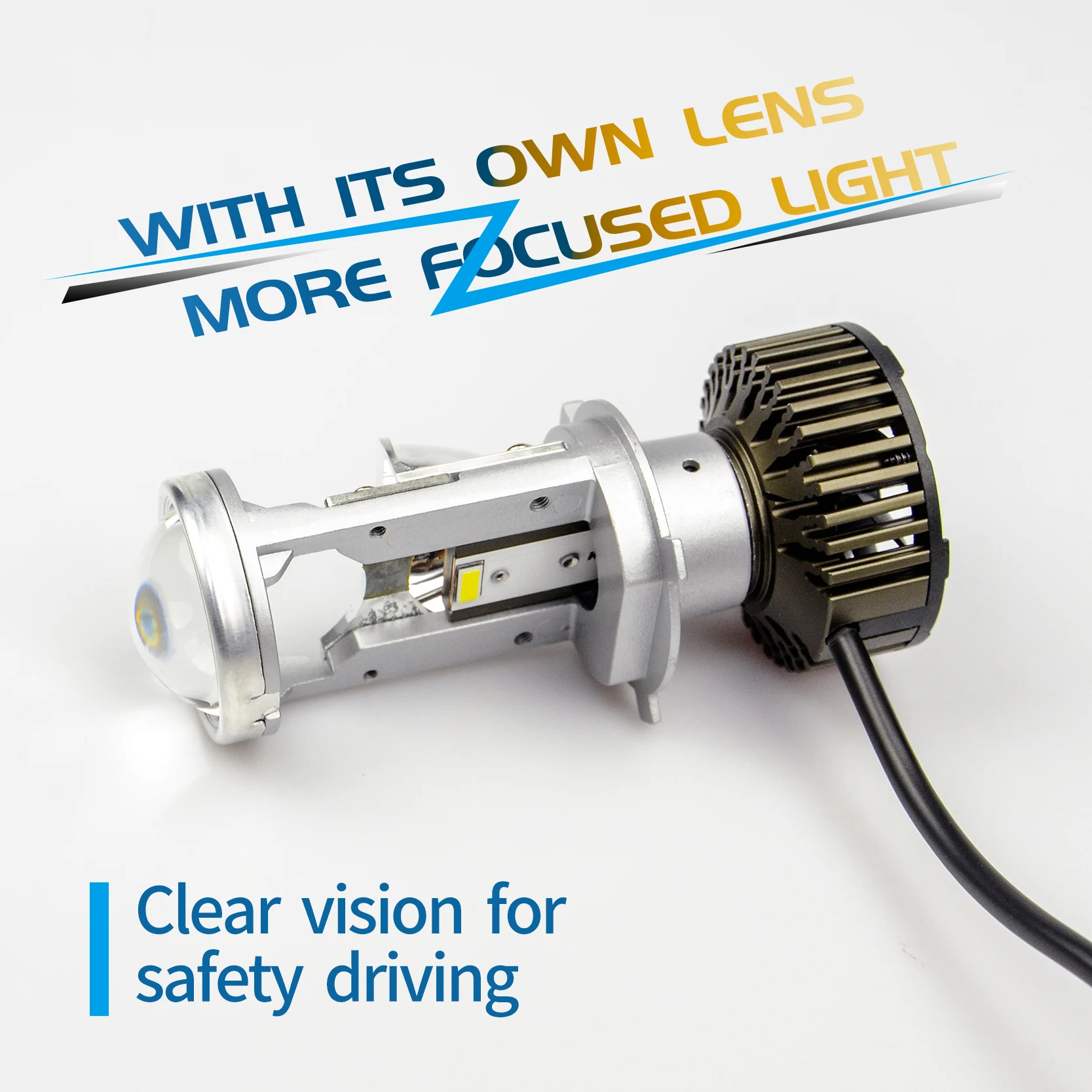 KAMISO LED H4 фара проектор 12V Hi/Low light Объектив для использование автомобиля авто