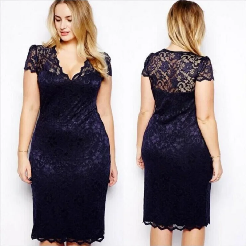 

2021 Women Pencil Knee-length Dress Female Summer Plus Size Dress Women Business Party Casual Dress Vestidos Femininos SK341