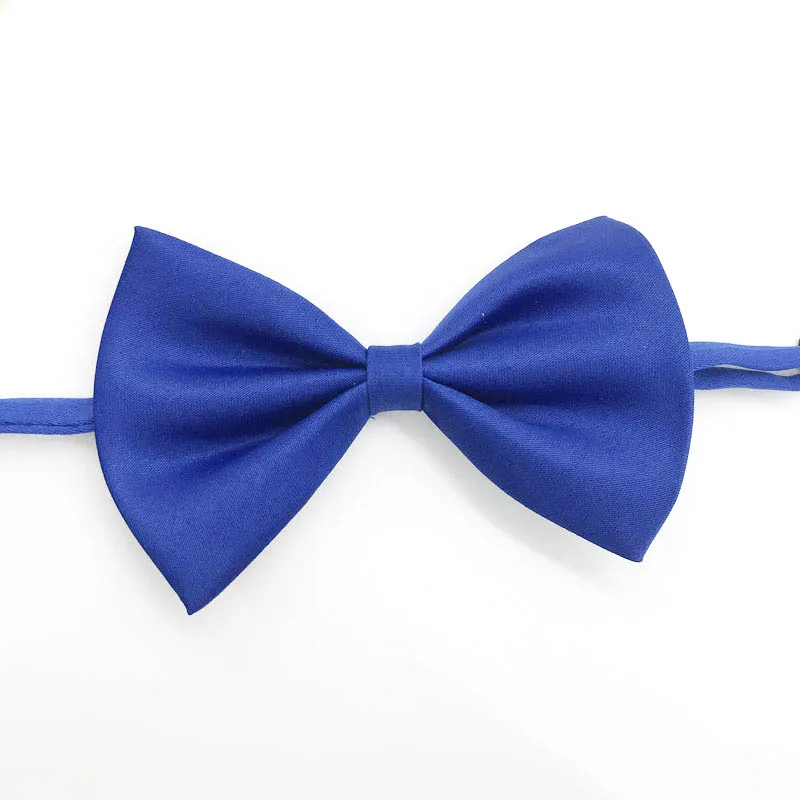 8 Colors Pet Dog Cat Bow Tie Adjustable Dog Necktie Pet Accessories for Dogs& Cats Solid Color Puppy Kitten Bow Tie - Цвет: Dark Blue
