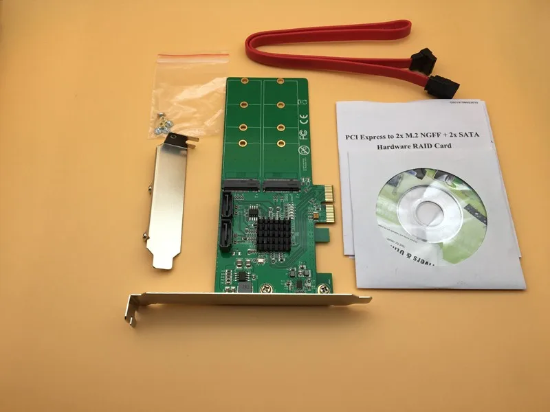 PCI E к 2 портовым M.2 NGFF SSD + портовый SATA 3 0 Raid Card Hardware RAID поддержка 0/1/10|raid card|raid 0sata 3.0 |