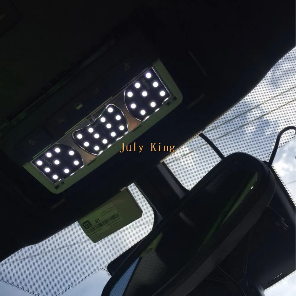 July King 10 шт. светодиодный светильник для чтения, 5 купольный светильник+ 1 светильник багажника+ 2 ножной светильник s+ 2 Дверных фонаря чехол для Buick Regal Opel Insignia
