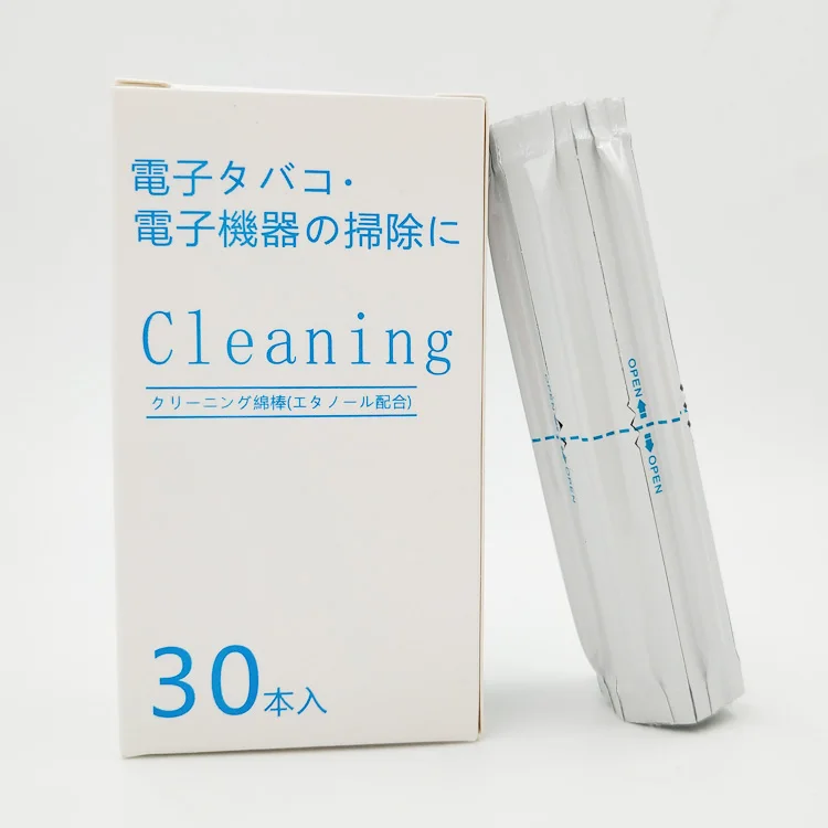 A wet cotton swab 30 шт./упак. хорошего качества хлопковые щеточка для чистки палка с отбеливатель очистки алкоголя для использования с IQOS 2,4 плюс 3,0 lil glo - Цвет: A wet cotton swab