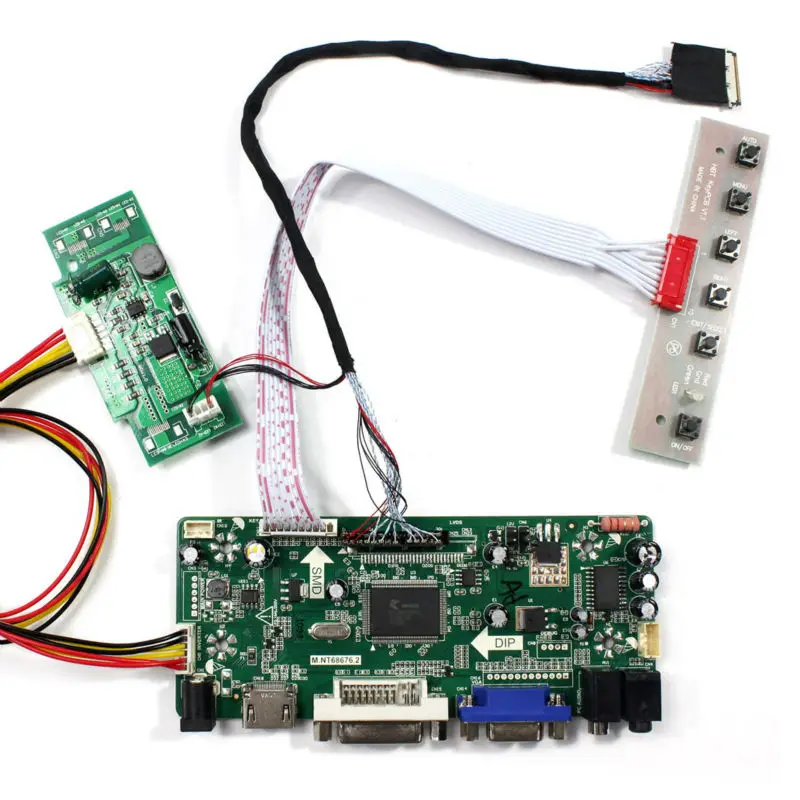 

HD MI VGA DVI AUDIO input LCD Controller Board M.NT68676.2A work for 15.4inch LP154WE3-TLA1 B154SW02 V1 1680x1050 LCD panel