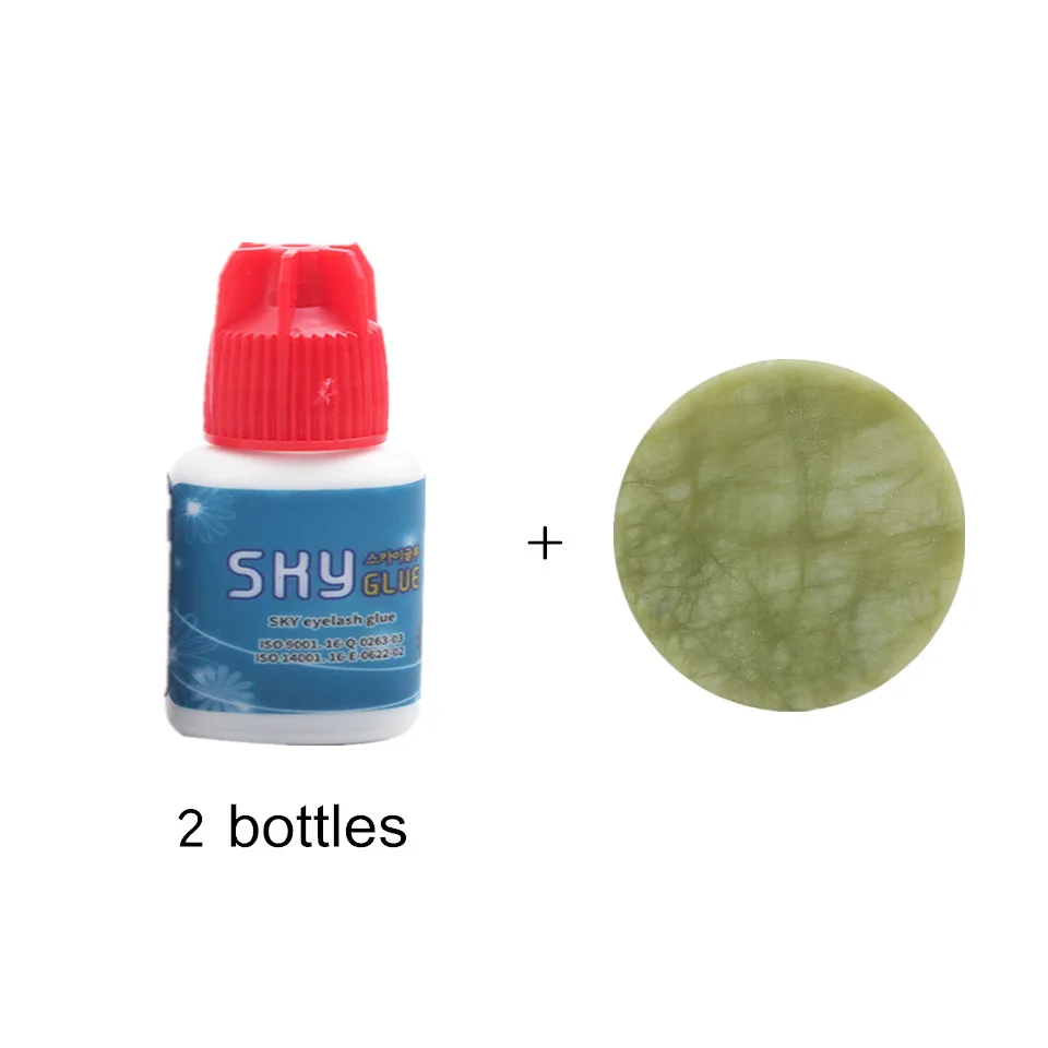 2 bottles 5 мл супер небо клей для ресниц клей S+ Тип Накладные ресницы клей Professional ресницы макияж инструменты отправить Нефритовый камень держатель - Длина: 2 bottles