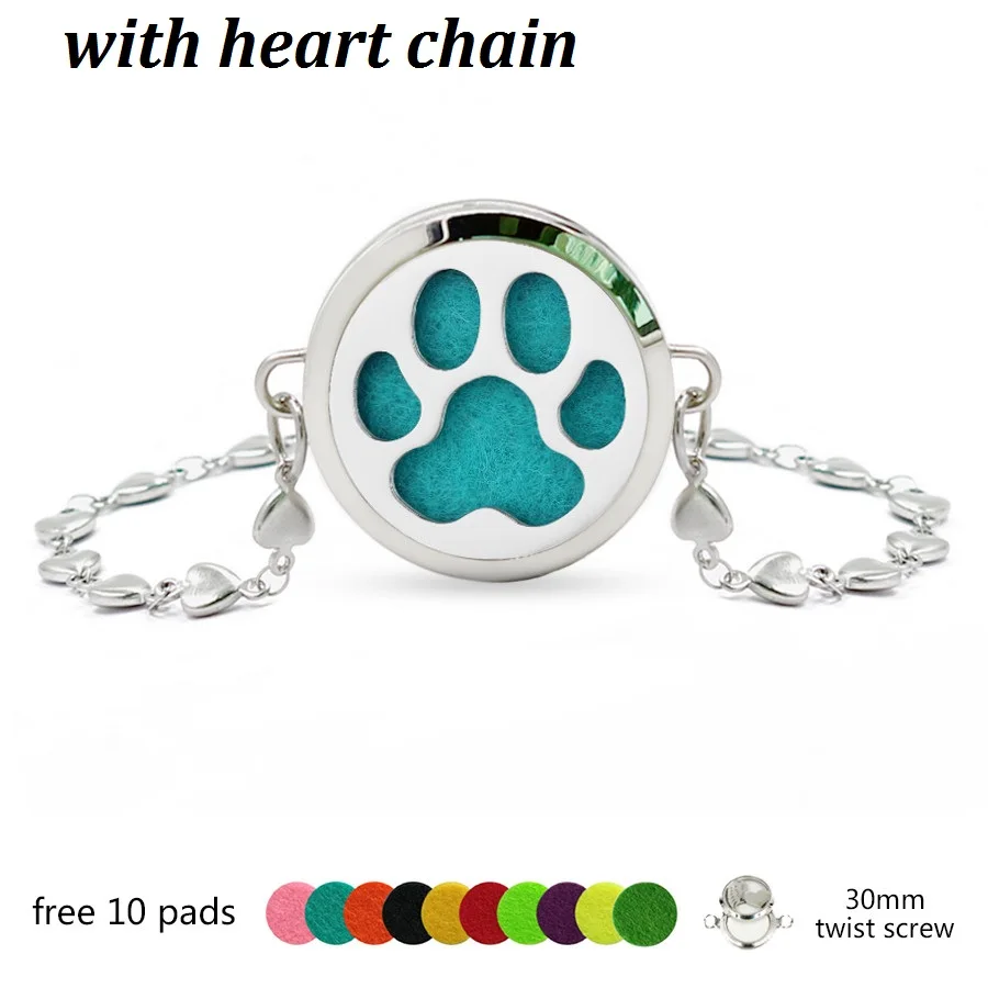 Классический дизайн браслет Love footprint из нержавеющей стали полый медальон с 10