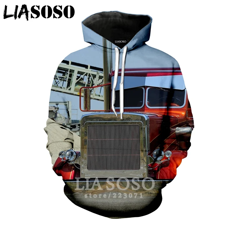 18 LIASOSO, зимняя новинка, Мужская и Женская толстовка, 3D принт, автомобиль, грузовик, толстовка с длинным рукавом, топ, Повседневный, Harajuku, хип-хоп пуловер, B175-09 - Цвет: 18