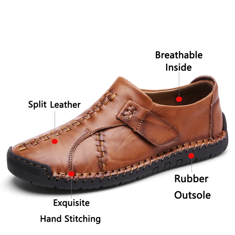 Мужские Кожаные Мокасины JUNJARM лоферы из мягкой кожи повседневные 38-46 | Кожаная