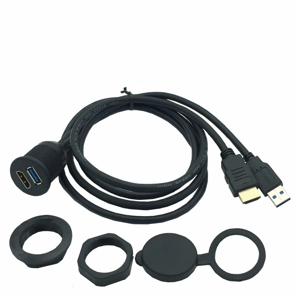 Удлинитель HDMI и USB 3 0 панель приборов Скрытое крепление для автомобиля лодки
