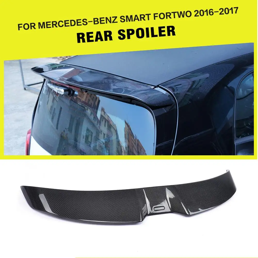 Углеродное волокно/FRP задний спойлер на крыло крышу Lip для Smart Fortwo 2 Door 2016 2017|rear roof