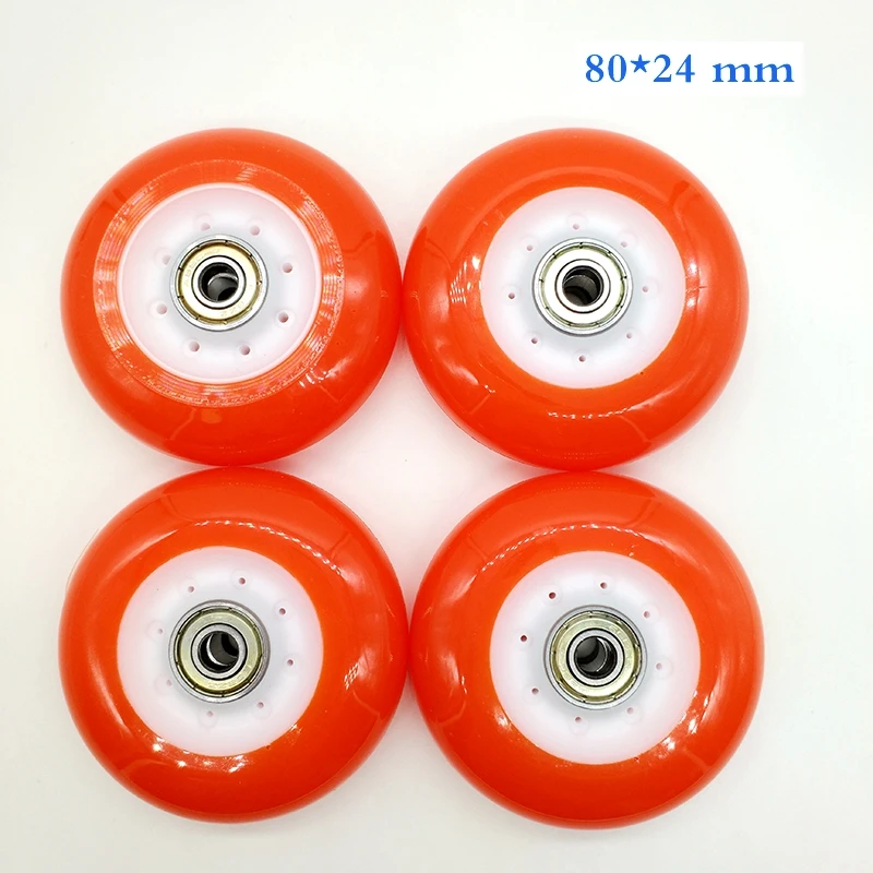 Бесплатная доставка роликовые скейты колеса 85A 80 мм PU 8 шт в партии|roller skate wheels|wheels