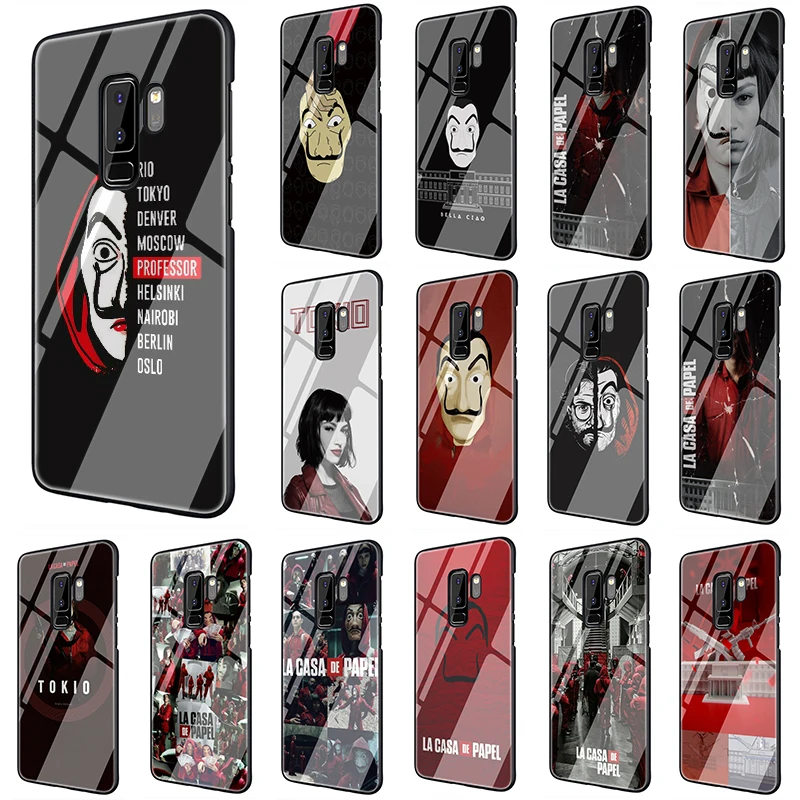 La Casa de Papel чехол для телефона из закаленного стекла Samsung Galaxy S7 край S8 S9 S10 Note 8 9 10