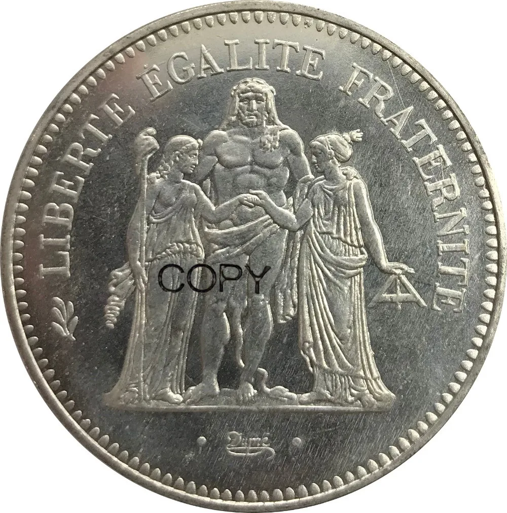Франция 50 французских франков Hercule de Dupre 1979 cupronicel покрытием Серебряная копия памятная монета монеты