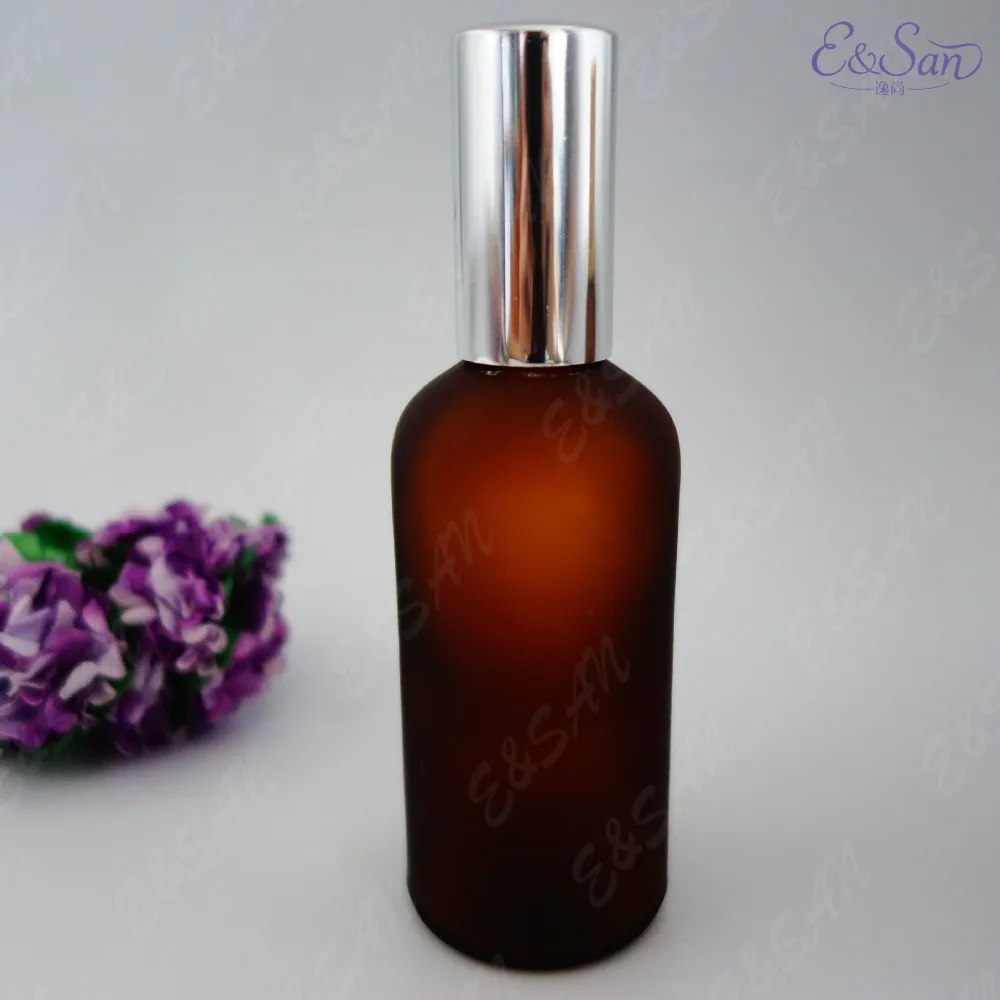 VP08M-100ML большой коричневый цвет круглая глазурь флакон для духов стеклянная