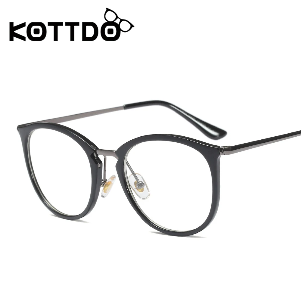KOTTDO, винтажные оправы для очков по рецепту, для женщин, близорукость, круглые металлические Компьютерные очки, ретро оправы для очков, мужские очки