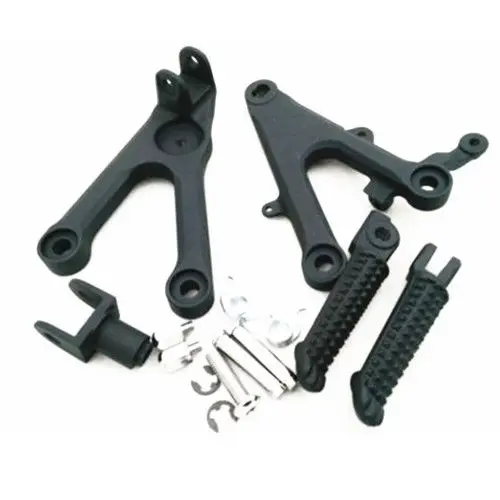 

Motorcycle Black Front Rider Foot Rest Pegs Brackets For Yamaha YZFR6 2003 - 2010 04 05 06 07 08 09