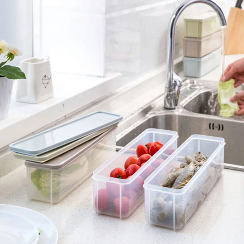 Фото Горячая продажа Холодильник коробка для хранения еды с крышкой пластиковый ящик