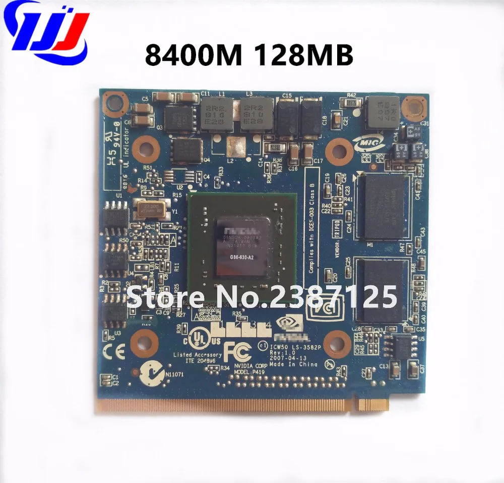 

For n V i d i a GeForce 8400M GS MXM IDDR2 128MB Graphics Video Card for A c e r A spire 5920G 5520G 4520G 7520G 7520 7720G