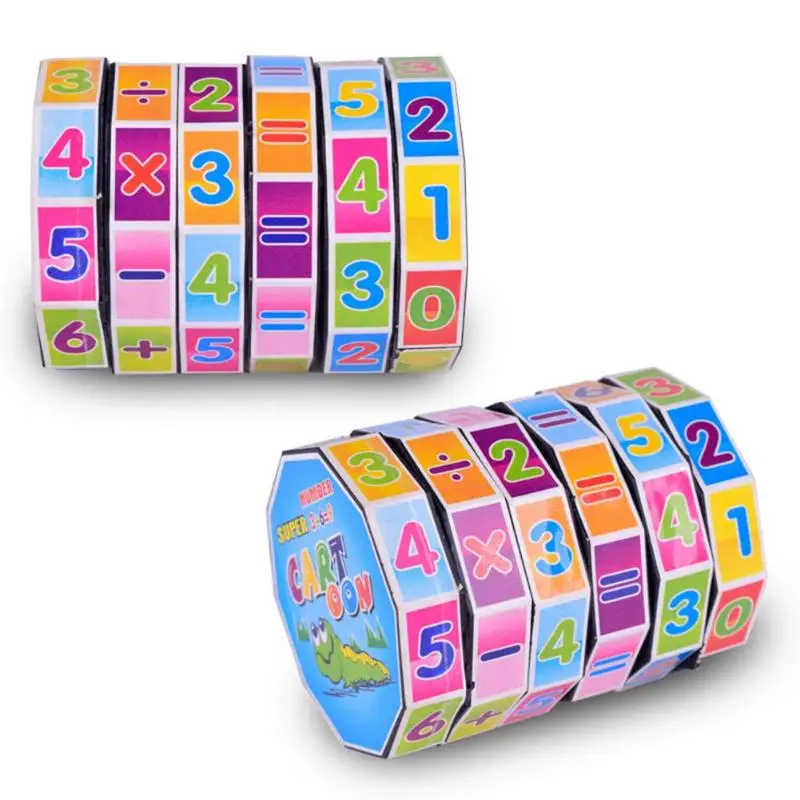 Пластик Красочные Fun Творческий подсчета блок цилиндрический номер игрушки для