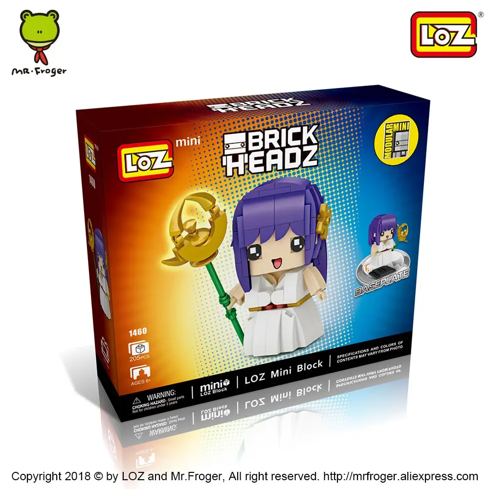 LOZ мини блоки воин Богиня Афина японского аниме фигурки Kawaii собраны игрушки