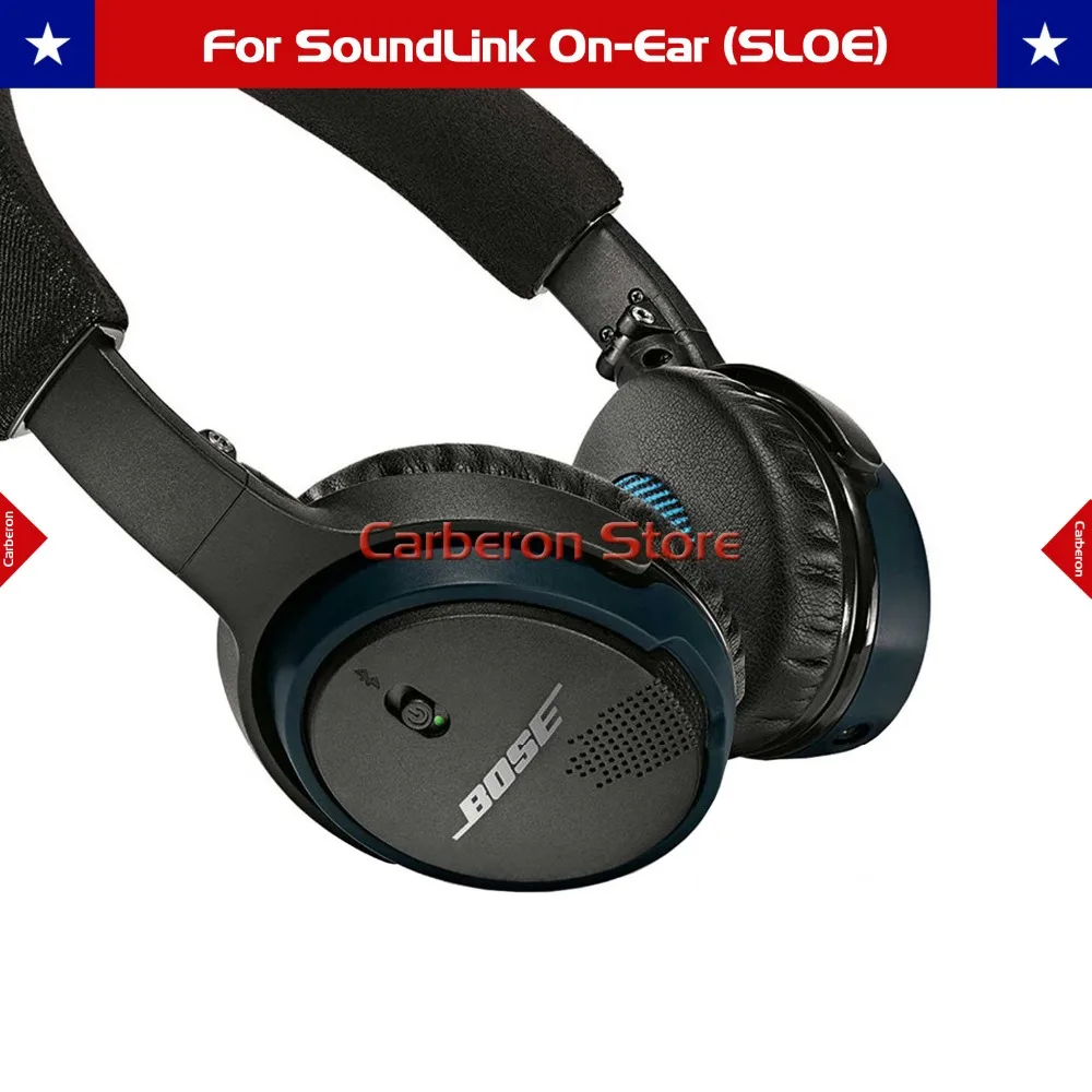 Carberon Сменные амбушюры для Bose SoundLink On-Ear(OE)/SoundTrue On-Ear(OE)/On-Ear 2(OE2) наушники(Blue LR