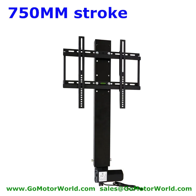 

TV lift lifter TV lift stands system 110-240V AC input 750mm 30inch stroke with remote and controller and mounting parts