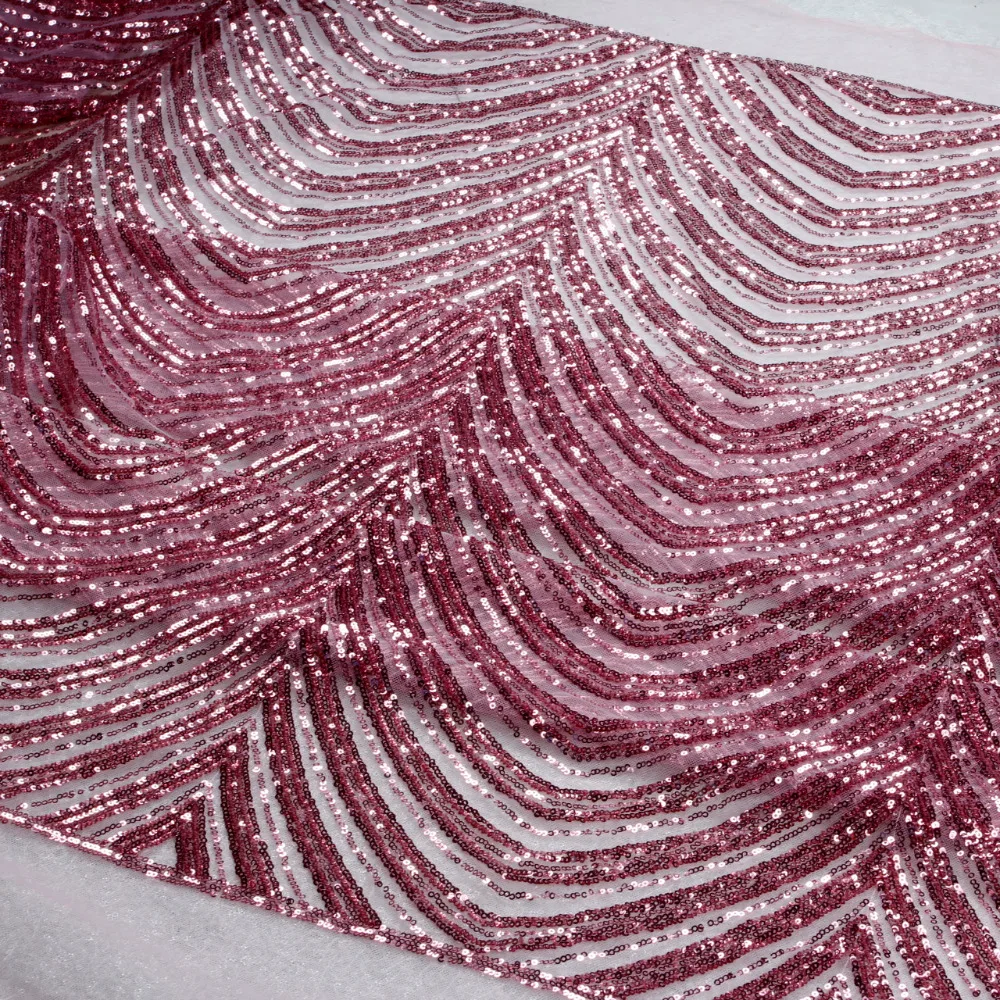 Новое модное розовое блестящее свадебное платье из квадратной сетчатой ткани с