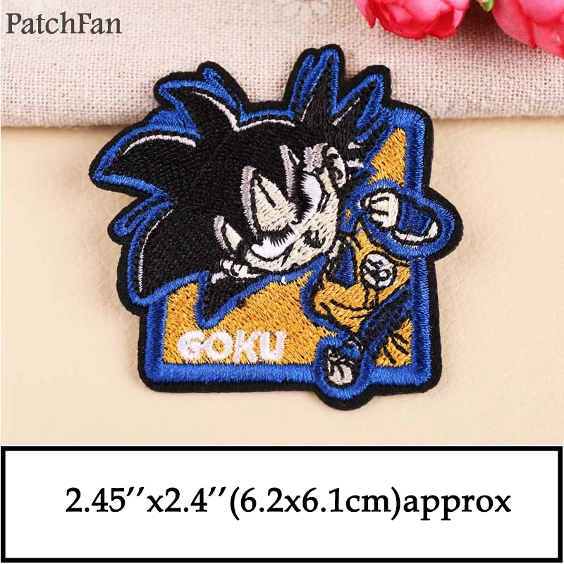 Patchfan Dragon ball Сон Гоку diy Аппликация термонаклейки para рубашка одежда Джерси Вышивка аксессуар значок на платье A1357