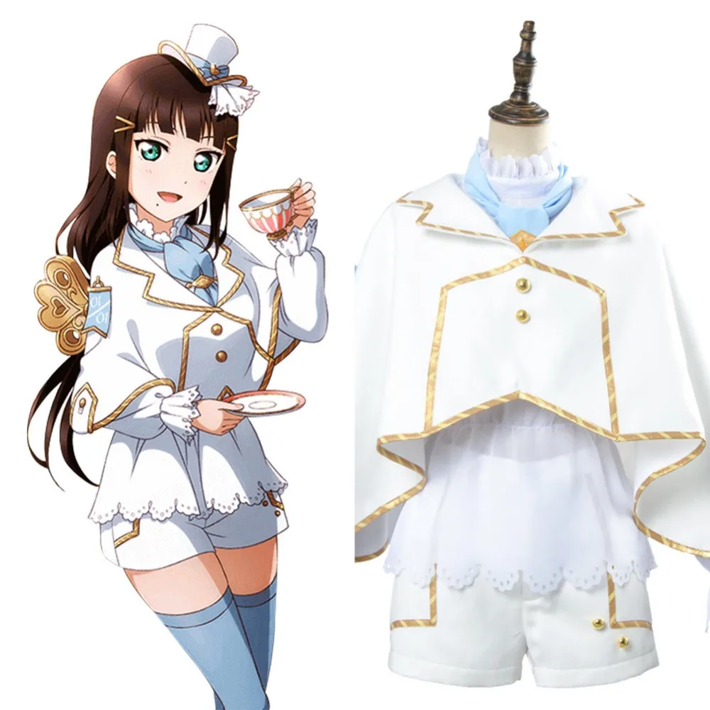 Люблю жить! Карнавальный костюм Lovelive Aqours Dia Kurosawa Wonderland Ver для взрослых подружки