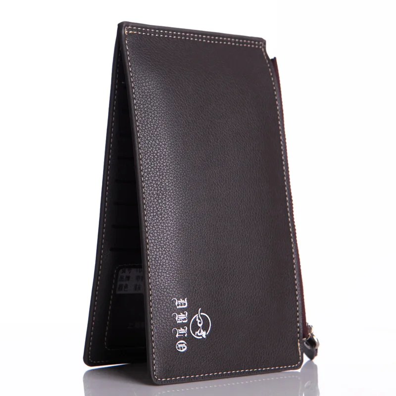 2017 New Brand High Quality Men Long Wallet Bifold Coin Purse Slim Fashion Male Wallets Solid Dollar Price Leather Card Wallet