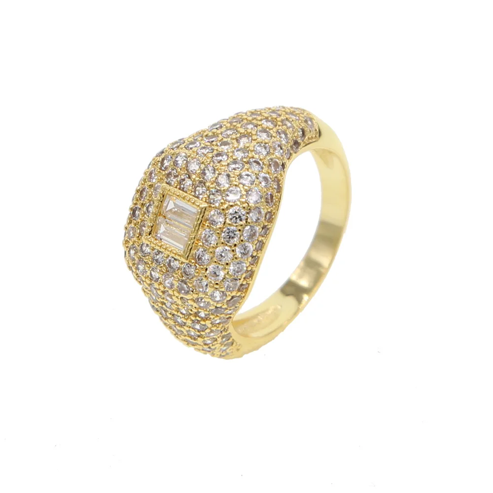 Micro pave cz для женщин и мужчин хип-хоп обручальное кольцо на палец группа полный Искрящийся bling cz Золото Цвет iced out кольца
