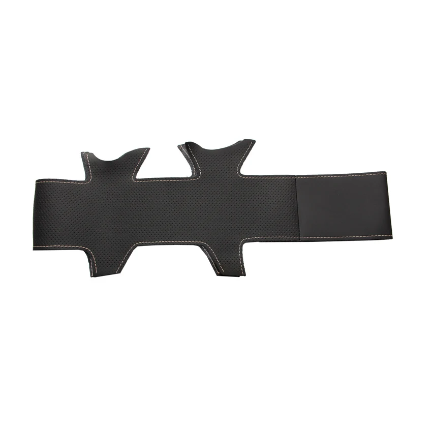 Черный кожаный прошитый вручную чехол рулевого колеса автомобиля для старой Toyota