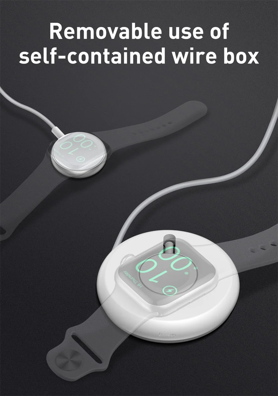 Baseus Qi Беспроводное зарядное устройство для Apple Watch 4 3 2 1 серия магнитное USB зарядное устройство портативное Быстрое беспроводное зарядное устройство для iWatch