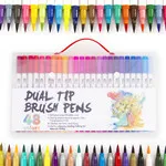 48 colors 120 цветов, художественные маркеры, Двойные наконечники, Цветная кисть, ручка, карандаш, цветной водный маркер, школьные товары для рукоделия, для рисования, цветная книга - Цвет: 48 colors