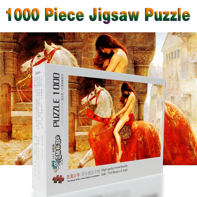 The horse Lady Godiva 1000/1500 штук Пазлы для взрослых старый мастер картина маслом