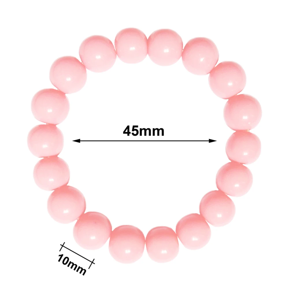Милый легкий акрил розового цвета браслеты из бисера для маленьких девочек
