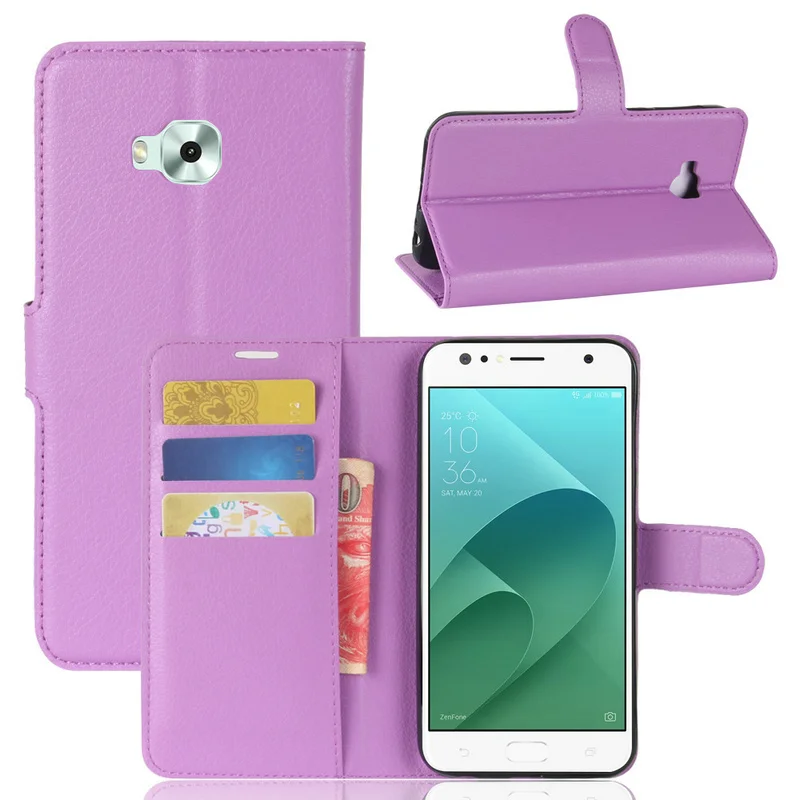 WIERSS Luxury Flip Leather Case for Asus Zenfone 4 Selfie ZD553KL X00L X00LD 5.5&quot Wallet phone Cover case shell with Stand | Мобильные