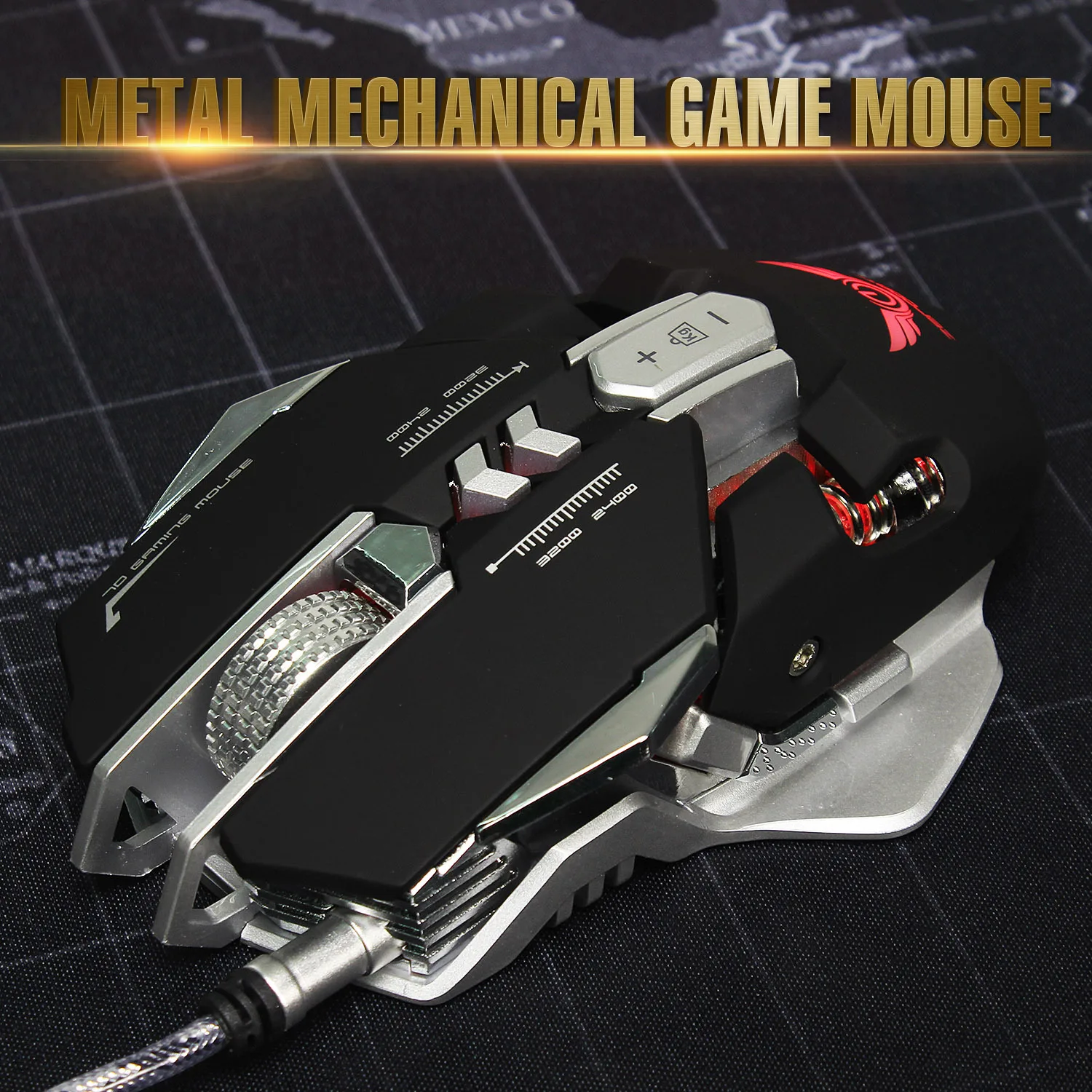 Профессиональная игровая Механическая мышь Mause RGB 3200DPI 7 кнопок проводная USB|mechanical
