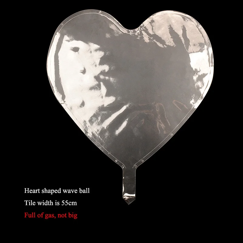 Heart wave ball DIY Свадебные украшения для дня рождения Воздушные шары гелиевые светящиеся воздушные шары Bobo перья прозрачные воздушные шары из ПВХ вечерние украшения на Рождество - Цвет: Heart wave ball